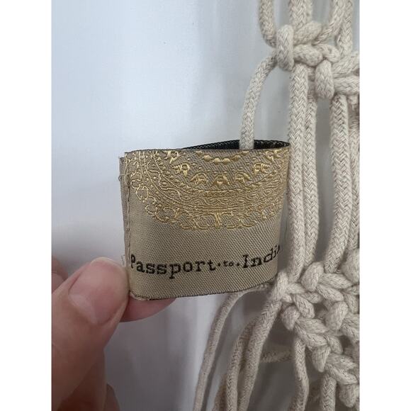 Passport To India Handmade Macrame Window Valance 44x25 Boho - Picture 4 of 5